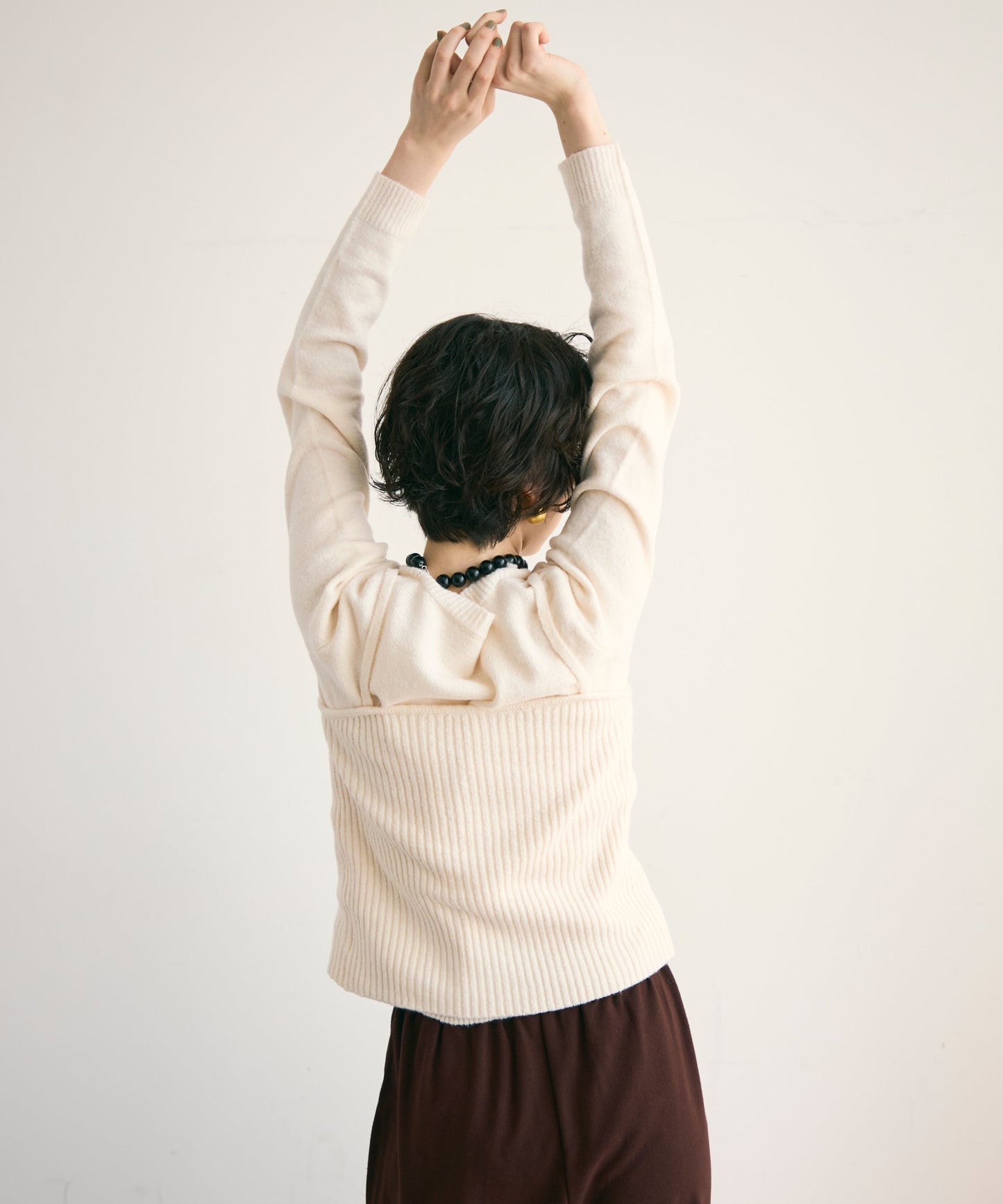 リブ編みニットキャミ