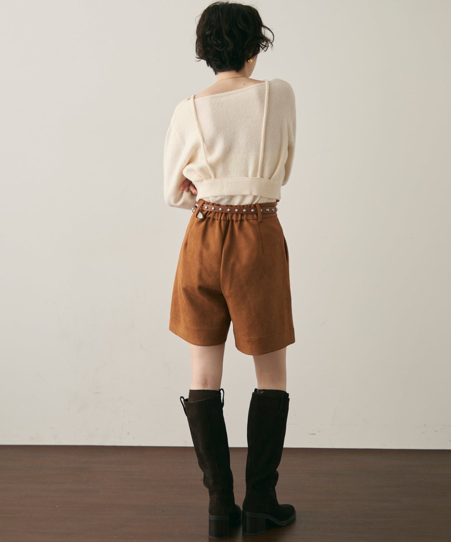 天竺編みプルオーバー+キャミセット