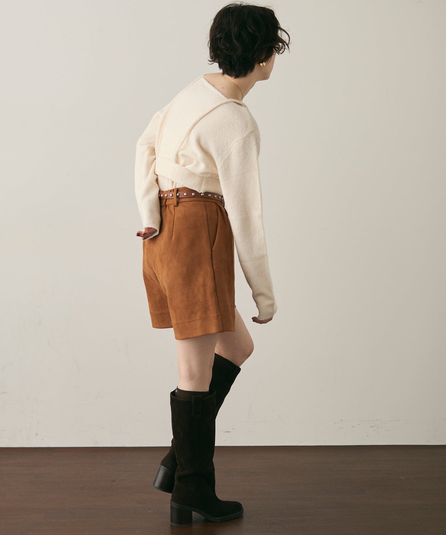 天竺編みプルオーバー+キャミセット