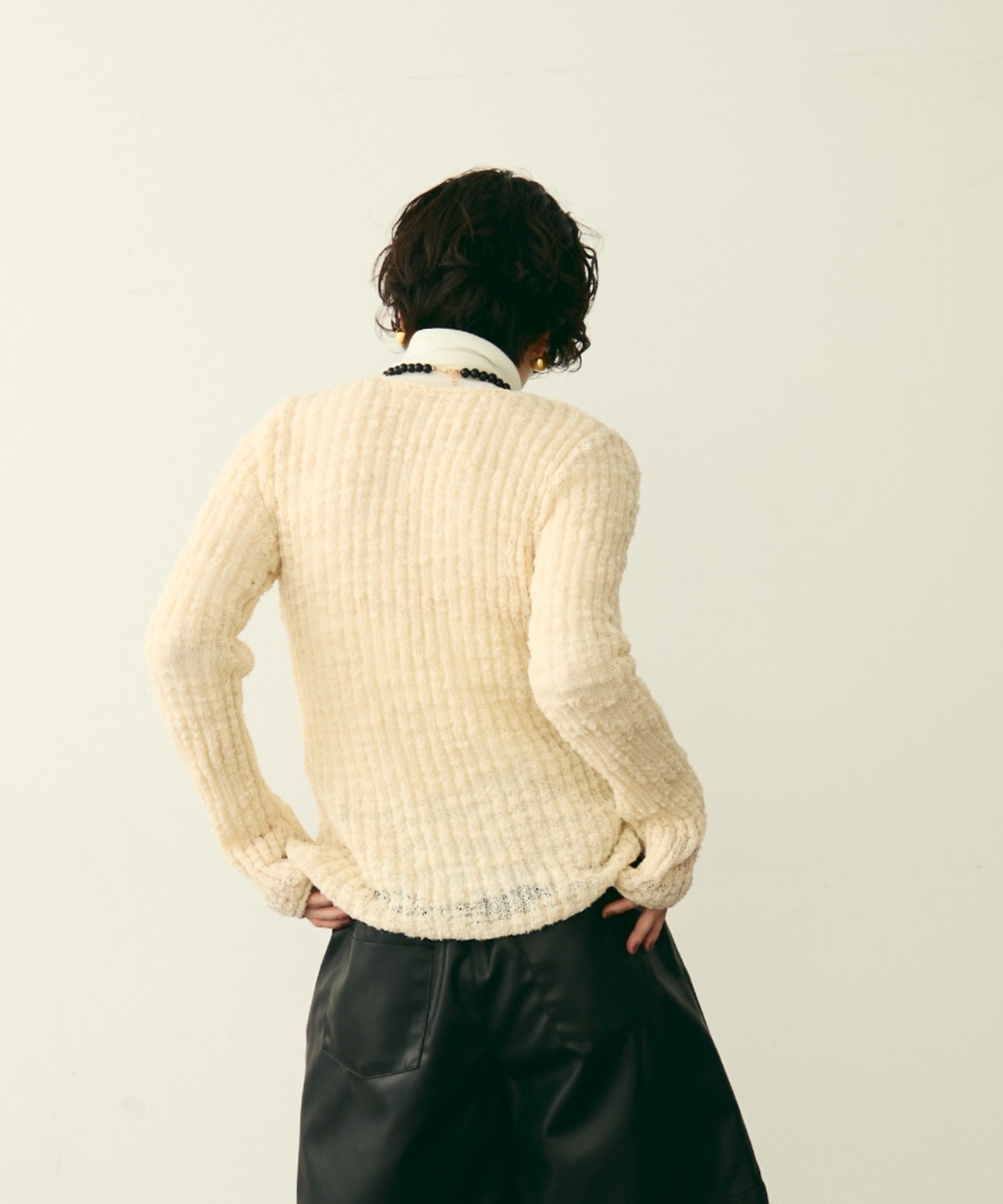 スラブループヤーンニットプルオーバー