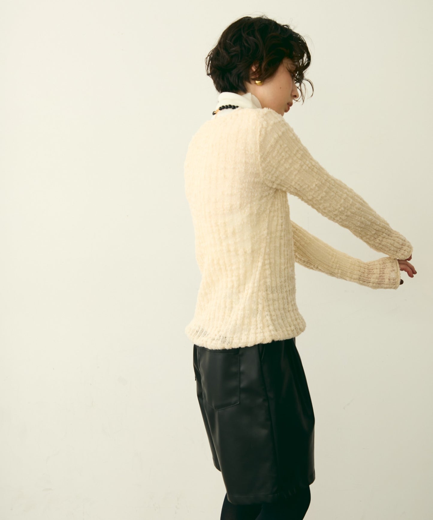 スラブループヤーンニットプルオーバー