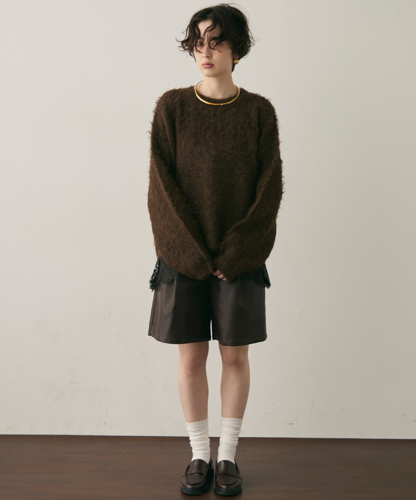 ウール混イエティシャギープルオーバー