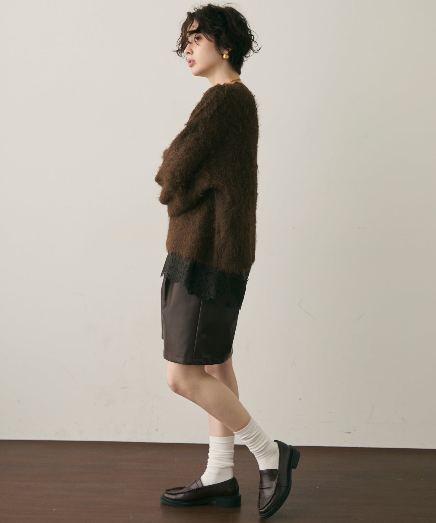 ウール混イエティシャギープルオーバー