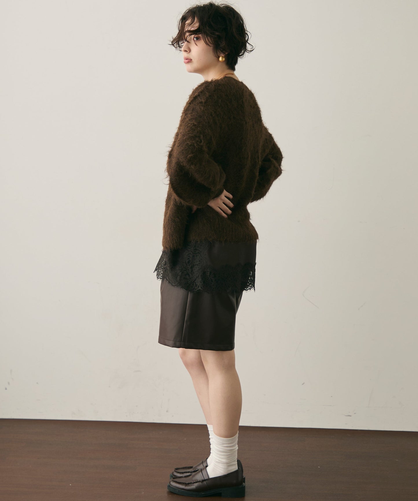 ウール混イエティシャギープルオーバー