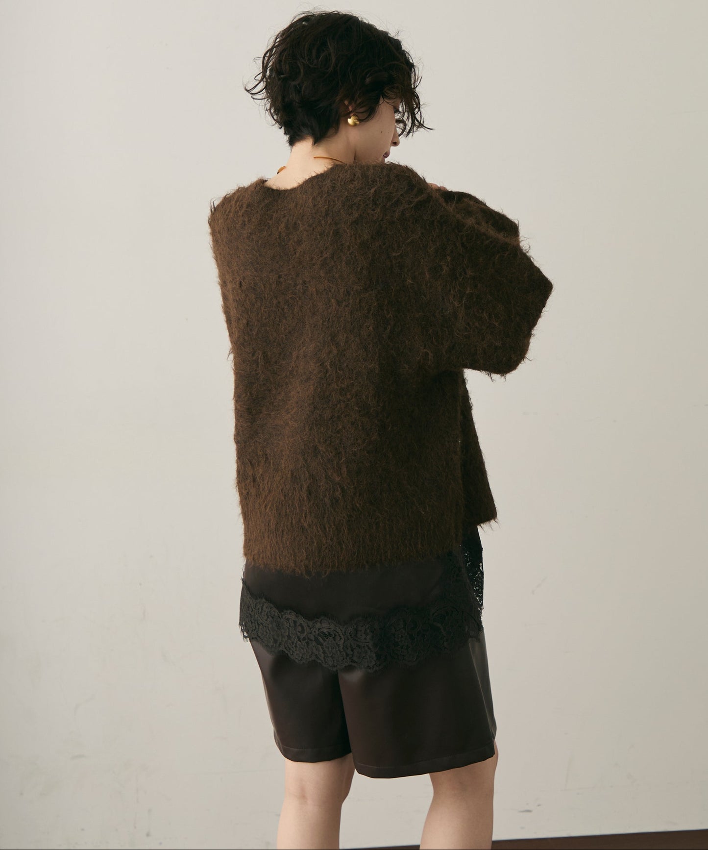 ウール混イエティシャギープルオーバー