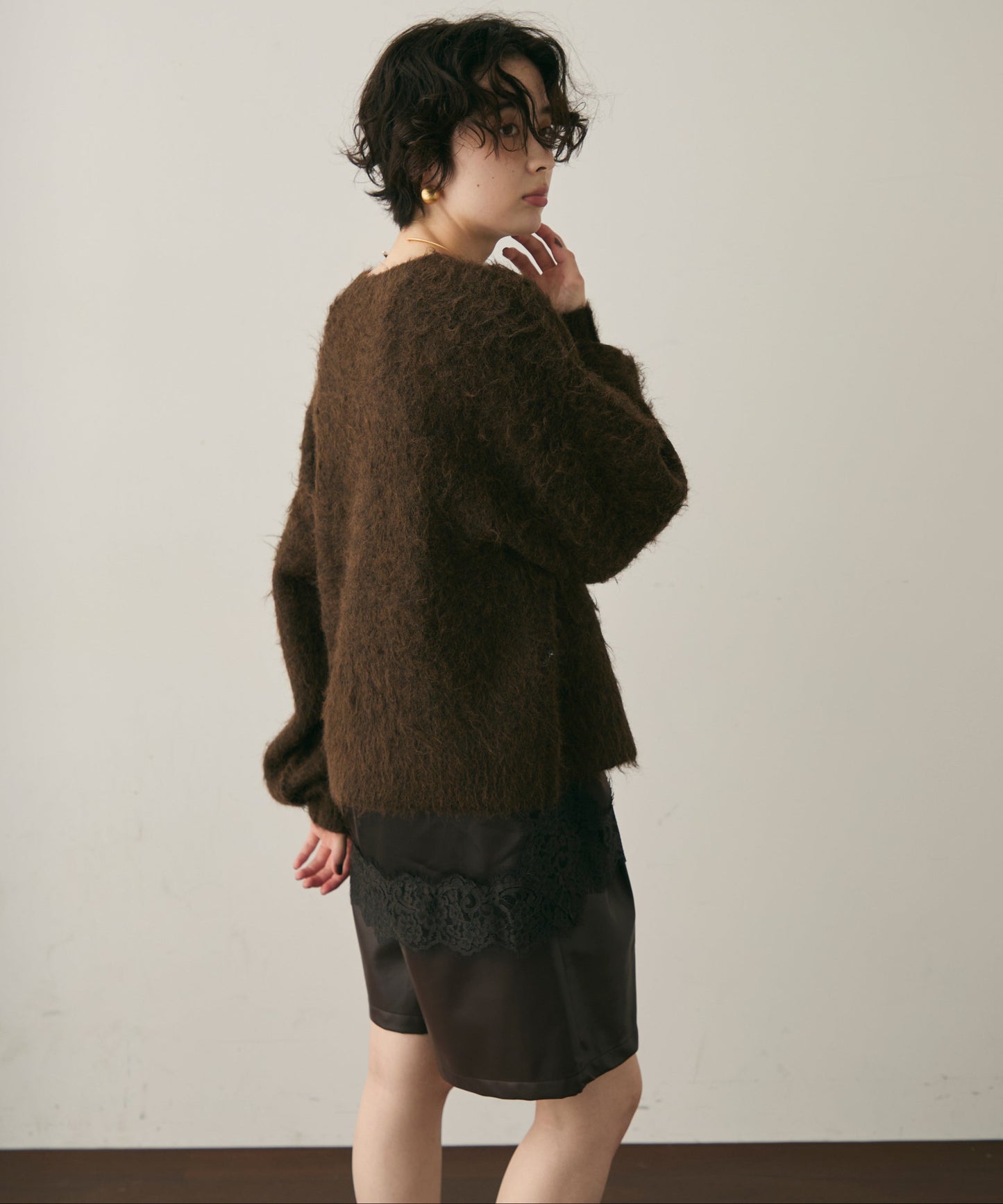 ウール混イエティシャギープルオーバー