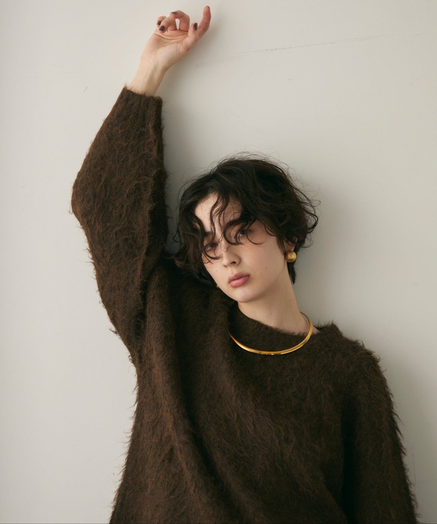 ウール混イエティシャギープルオーバー