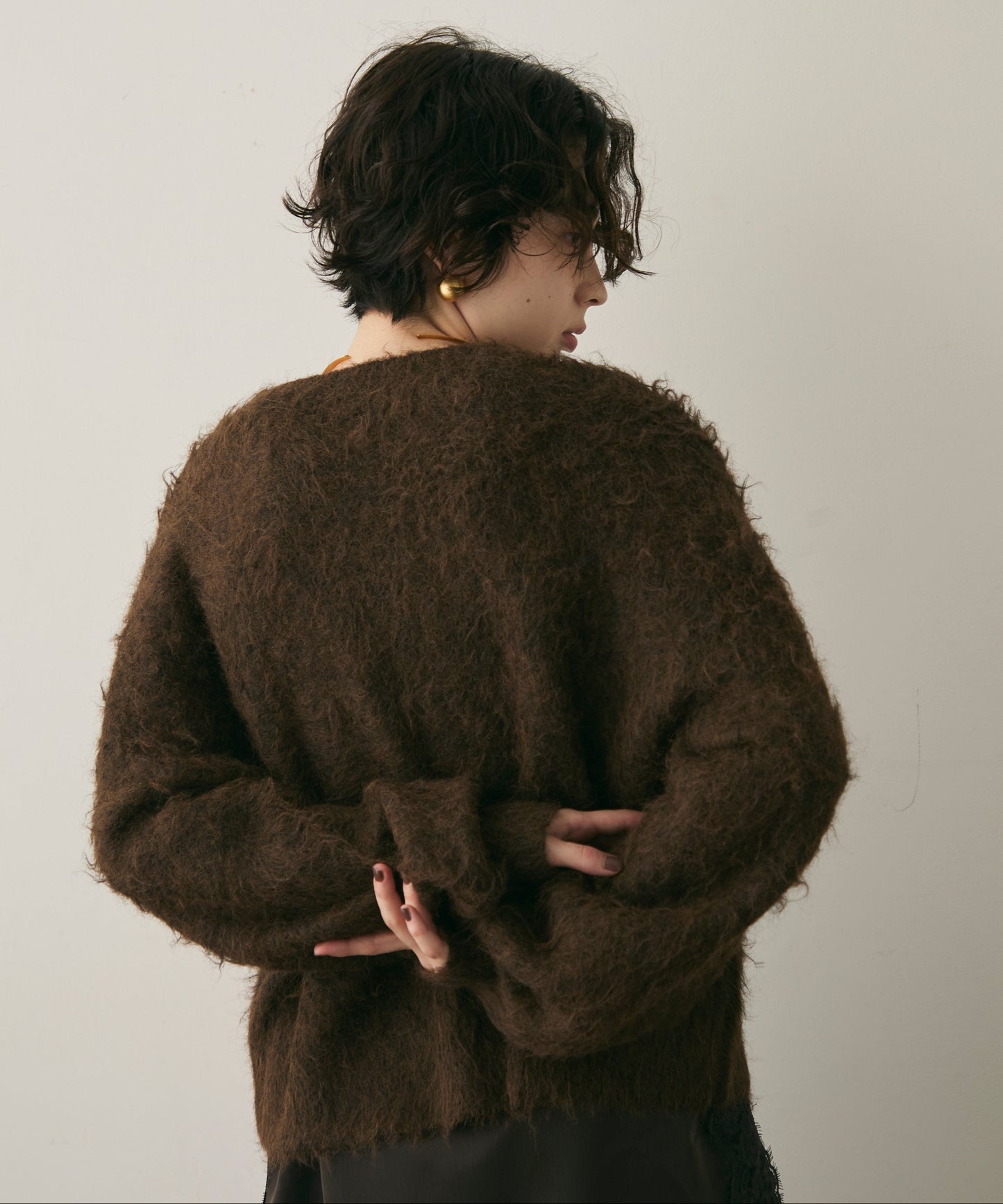 ウール混イエティシャギープルオーバー