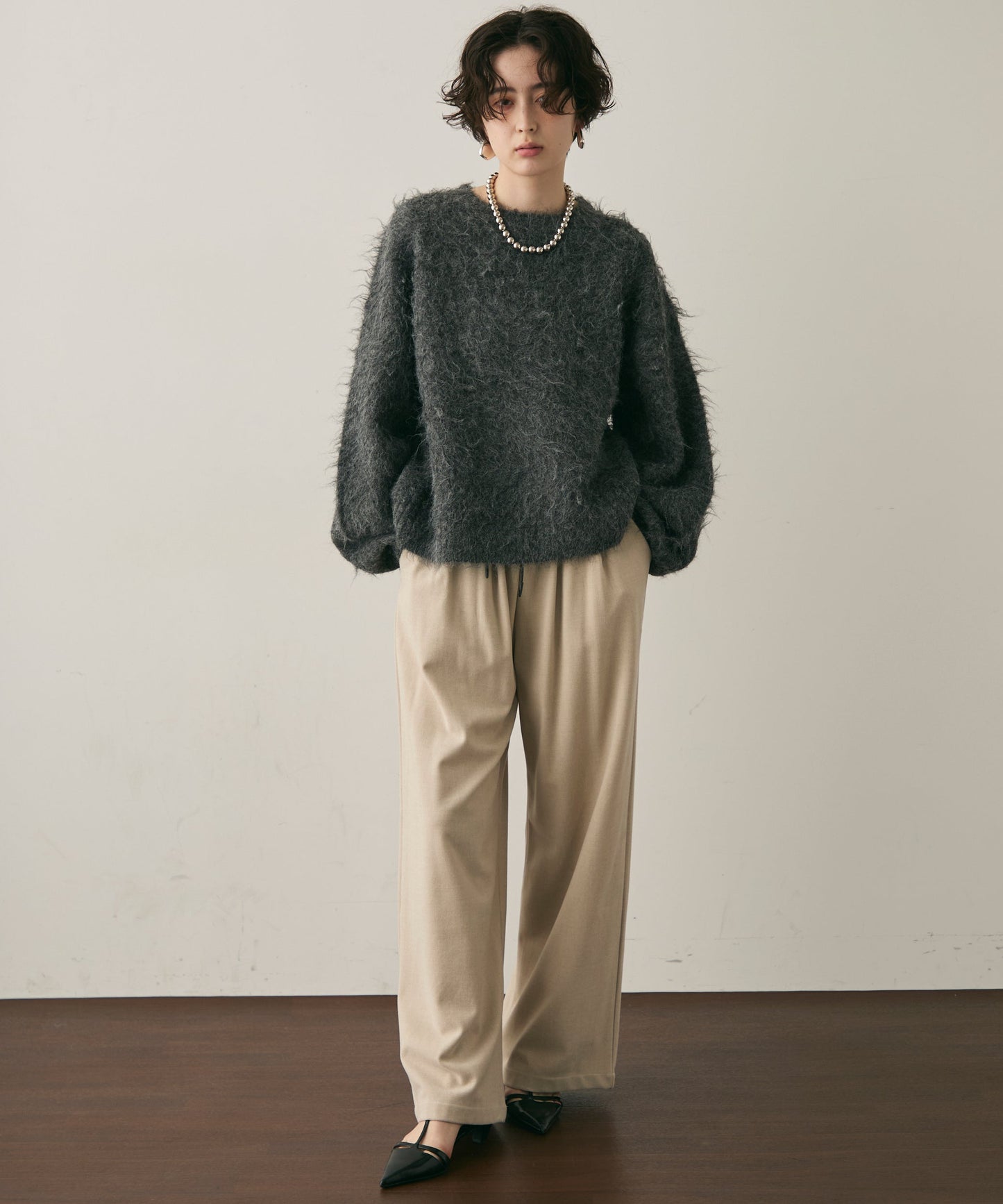 ウール混イエティシャギープルオーバー