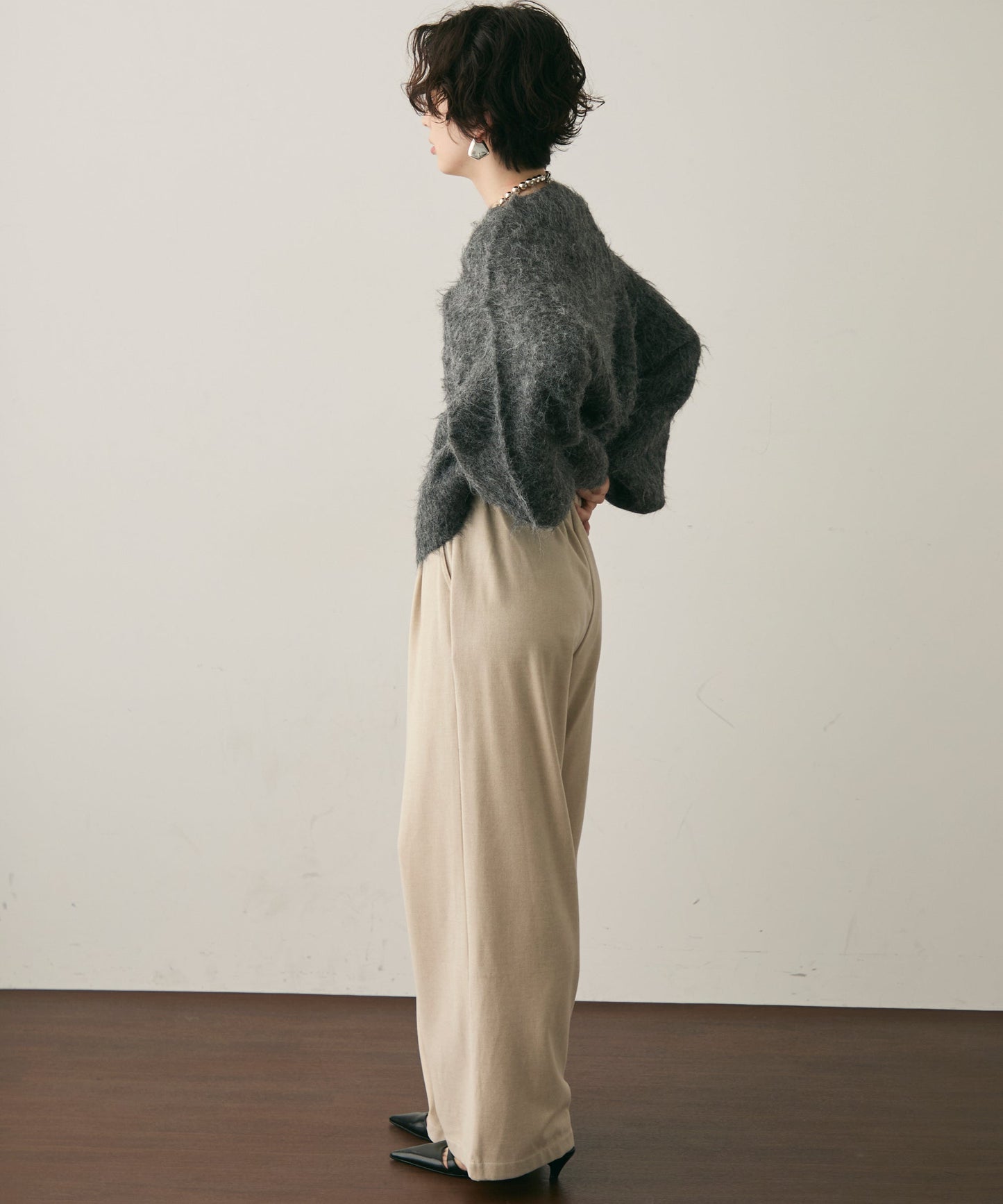 ウール混イエティシャギープルオーバー