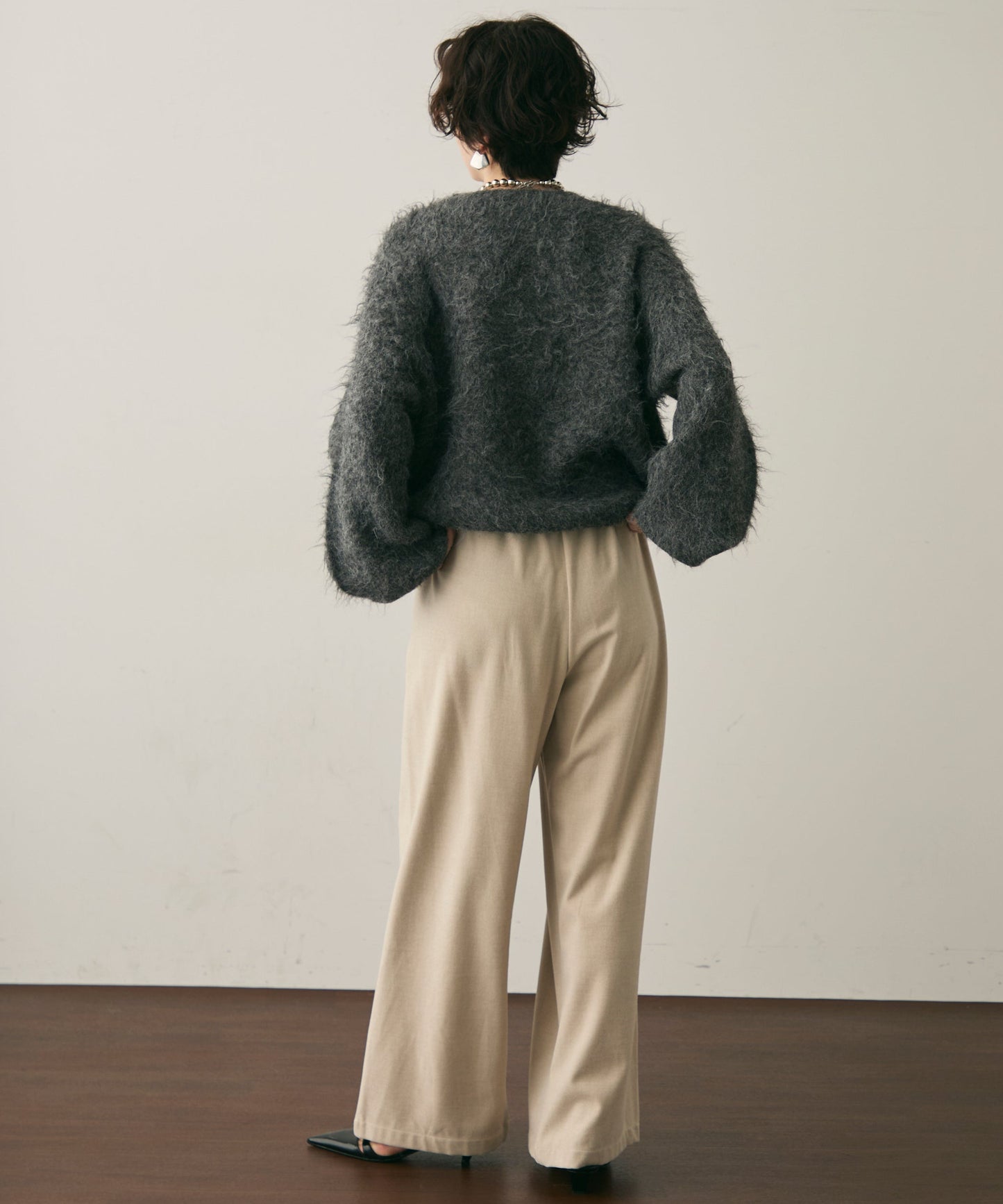 ウール混イエティシャギープルオーバー