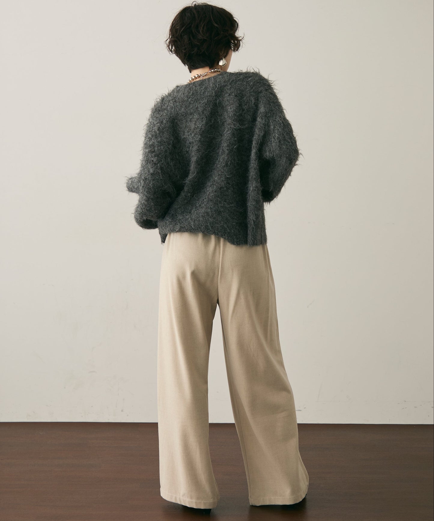 ウール混イエティシャギープルオーバー