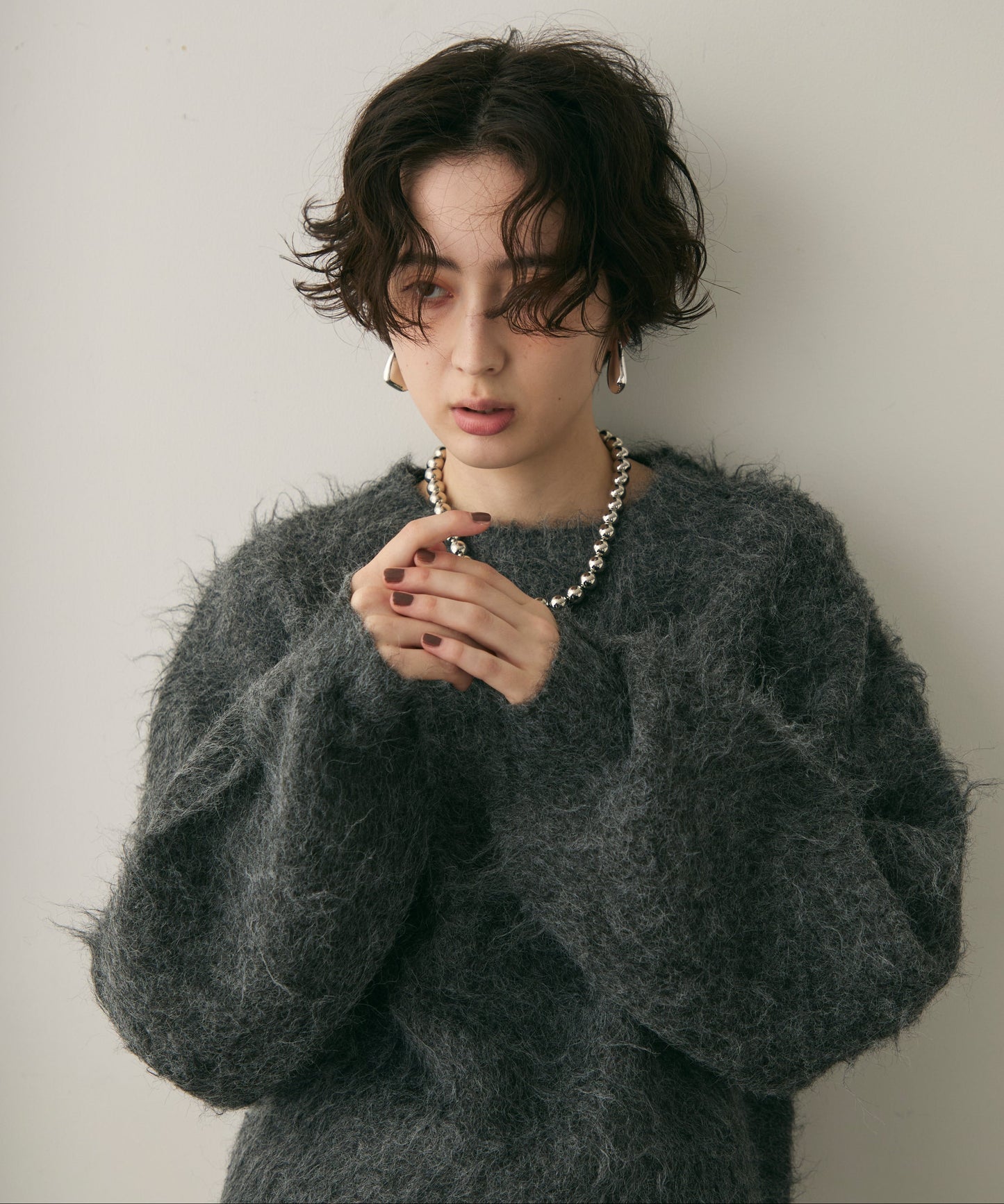 ウール混イエティシャギープルオーバー