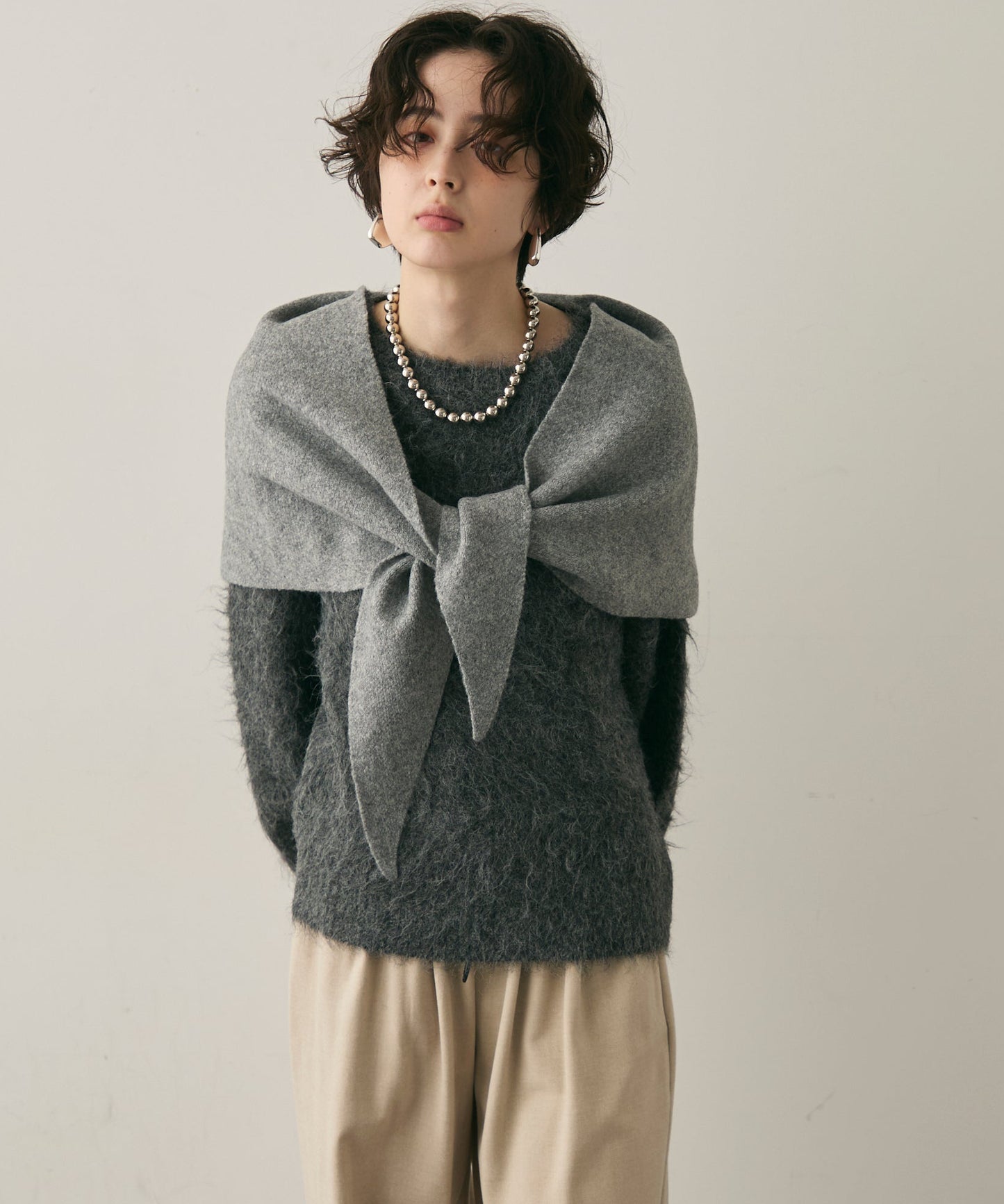 ウール混イエティシャギープルオーバー