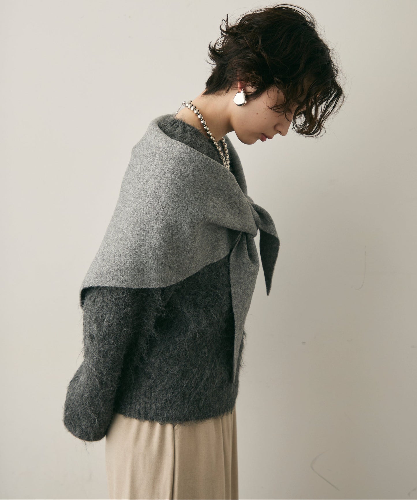 ウール混イエティシャギープルオーバー