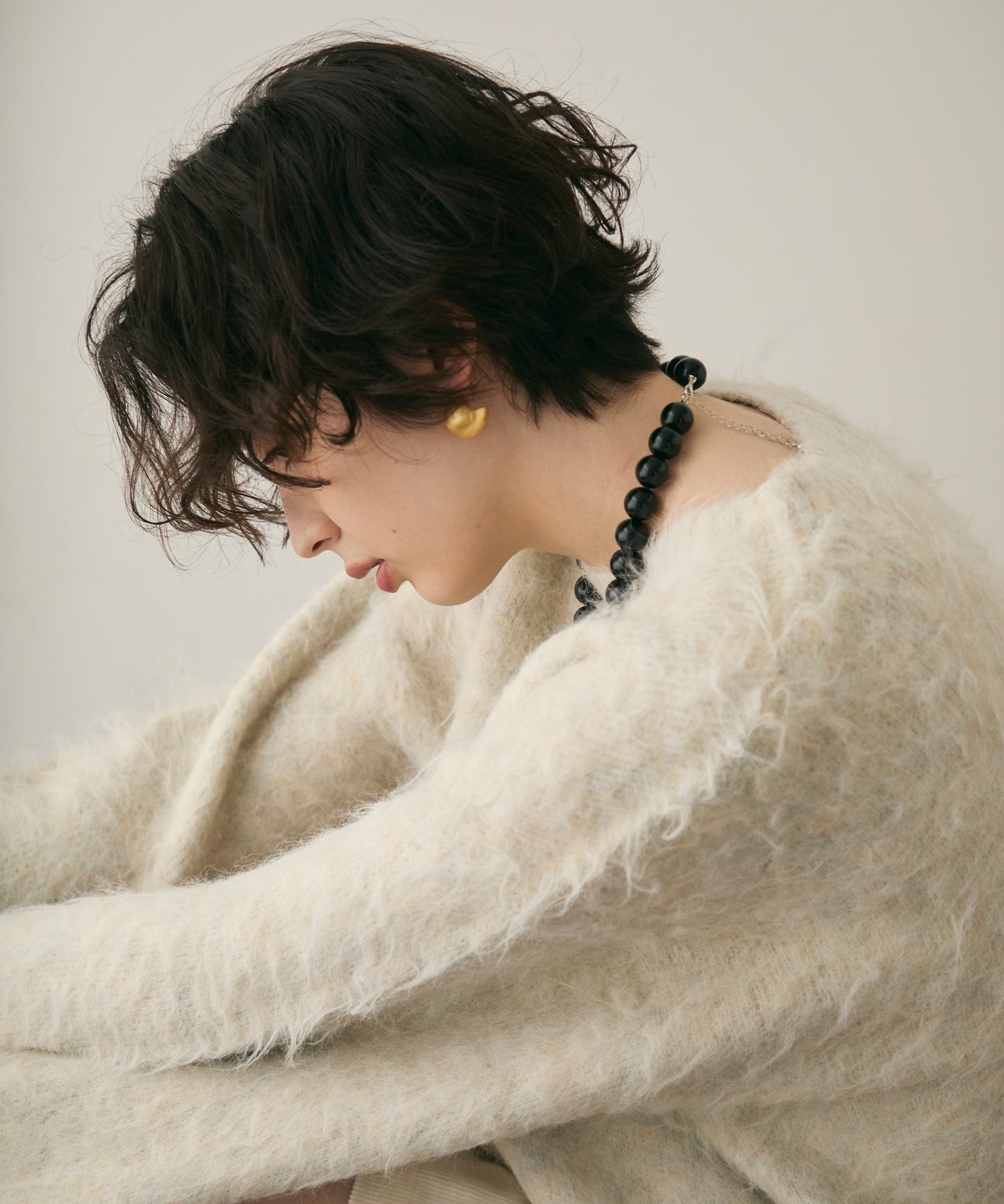 ウール混イエティシャギープルオーバー