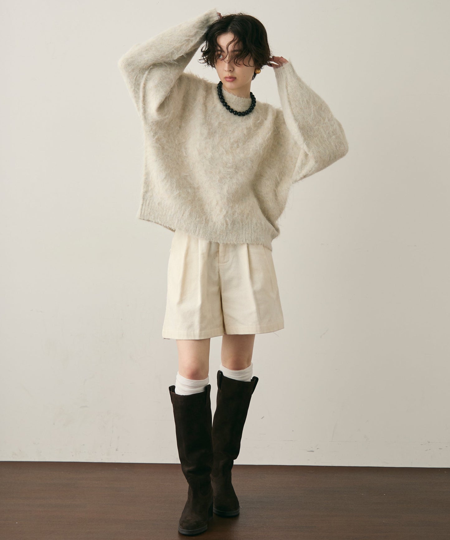 ウール混イエティシャギープルオーバー