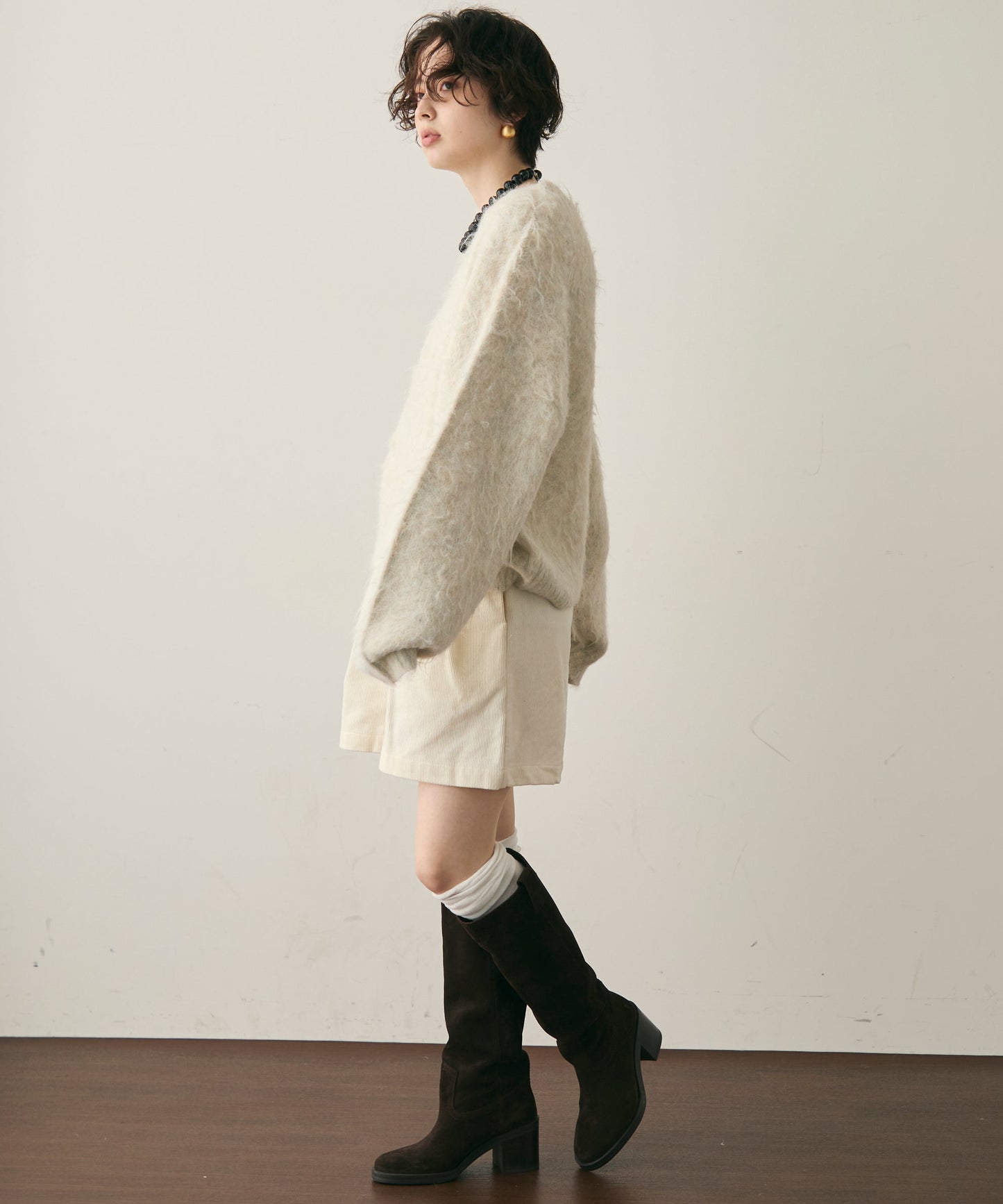 ウール混イエティシャギープルオーバー