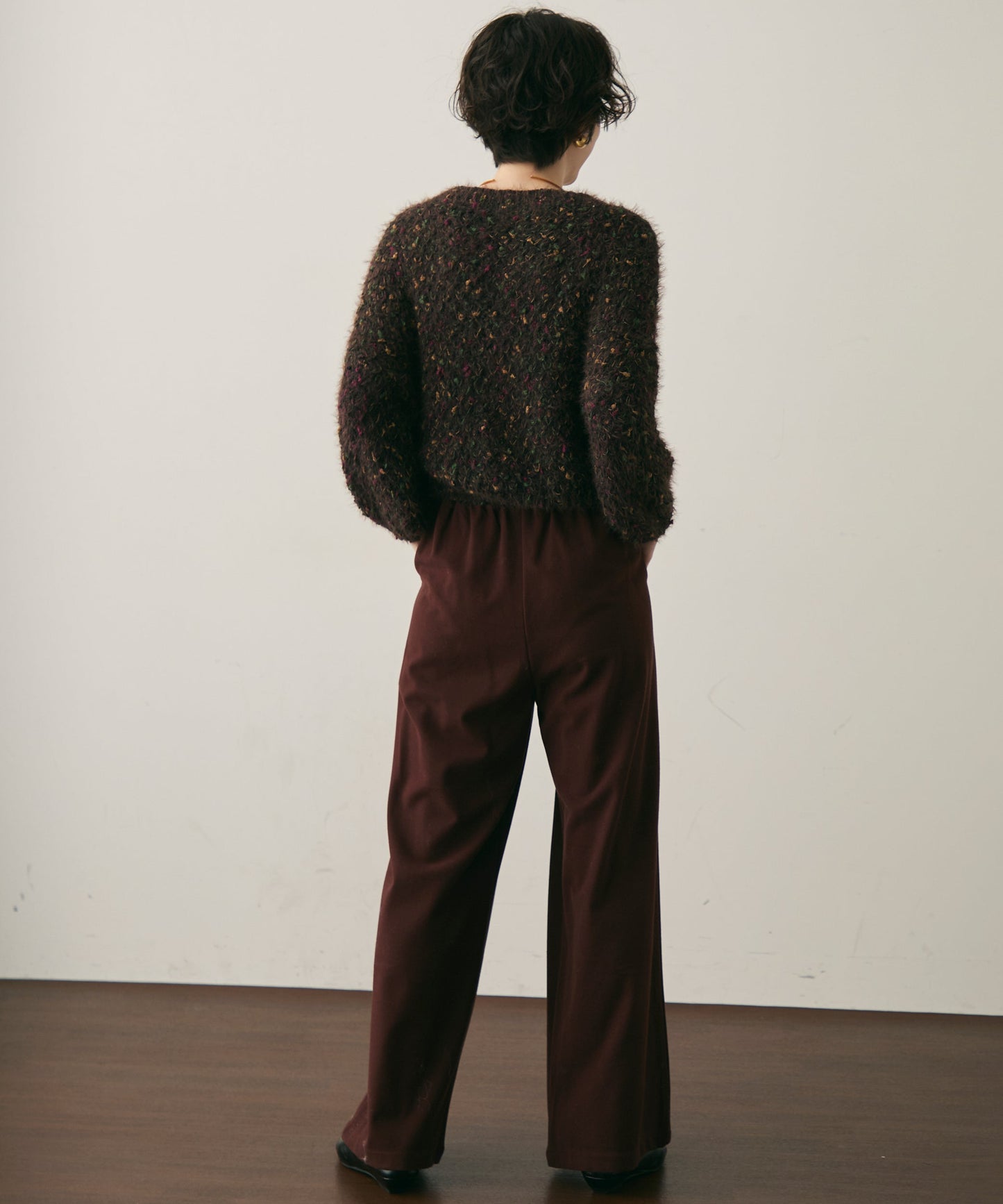 カラーネップルーズニット