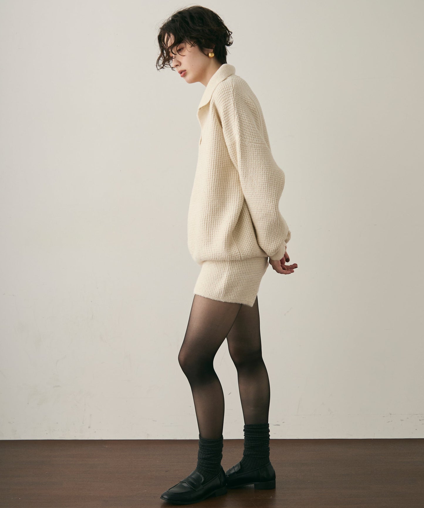 ニットスキッパー＋ショートパンツセットアップ