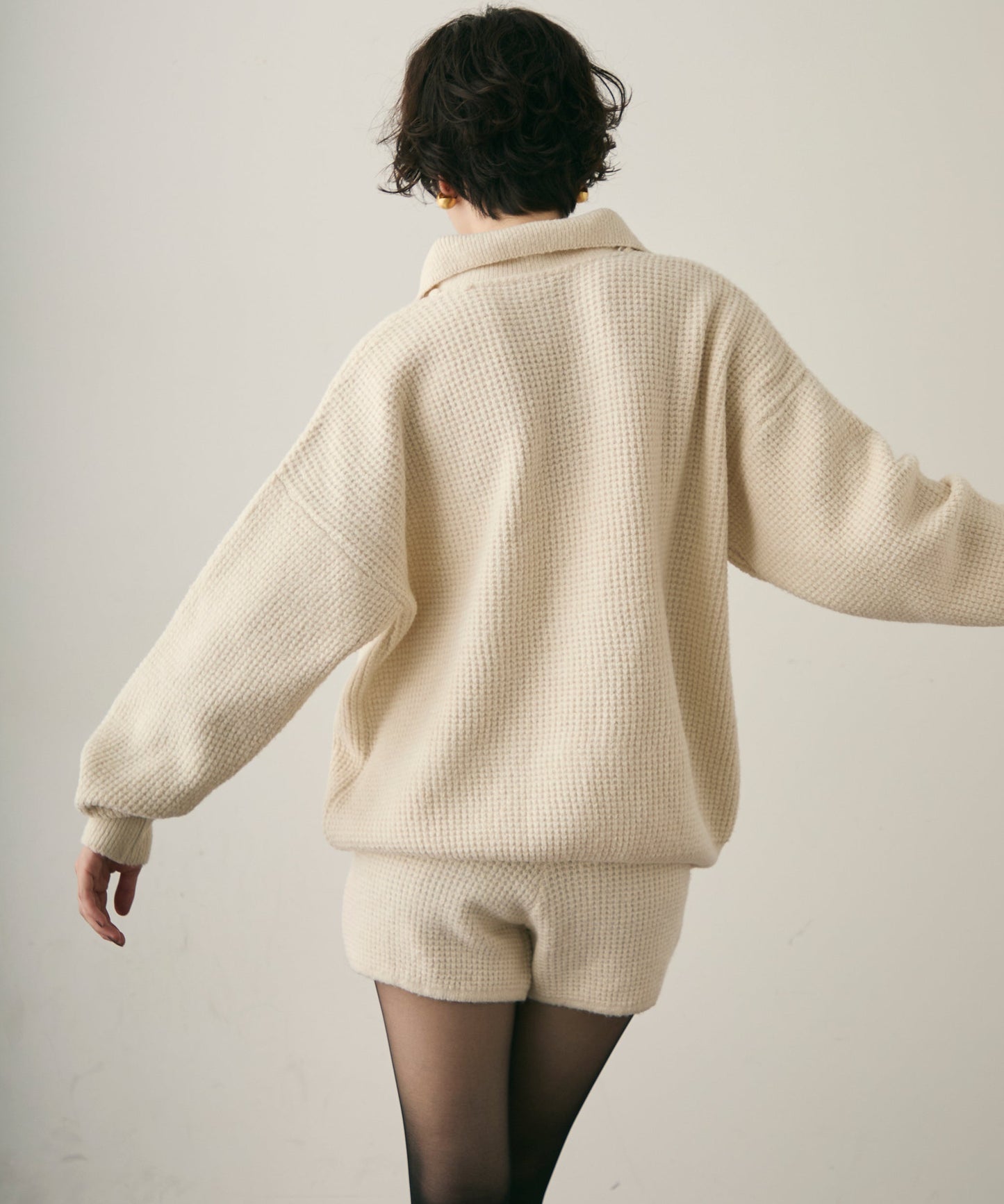 ニットスキッパー＋ショートパンツセットアップ