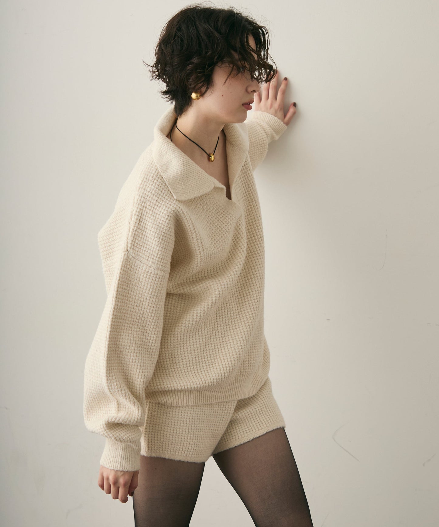 ニットスキッパー＋ショートパンツセットアップ