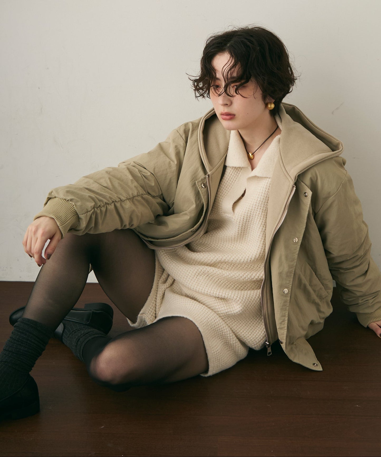 ニットスキッパー＋ショートパンツセットアップ