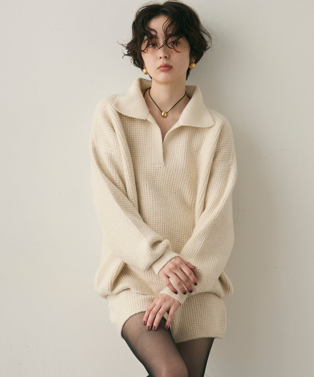 ニットスキッパー＋ショートパンツセットアップ