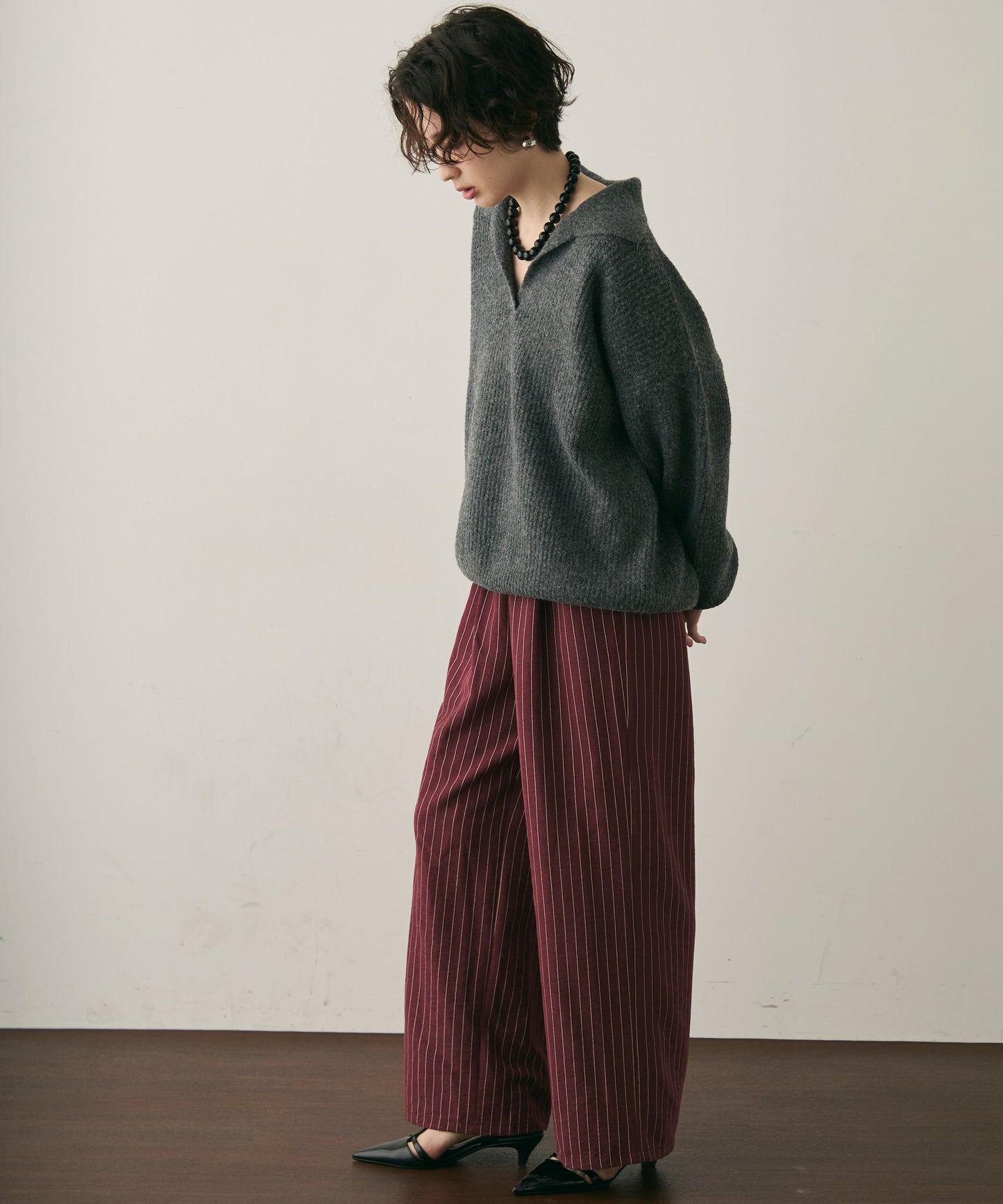 ニットスキッパー＋ショートパンツセットアップ