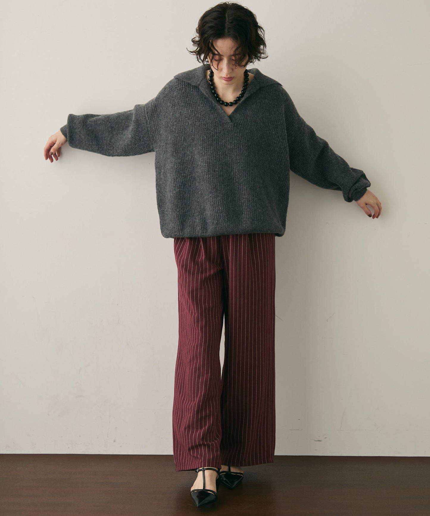 ニットスキッパー＋ショートパンツセットアップ