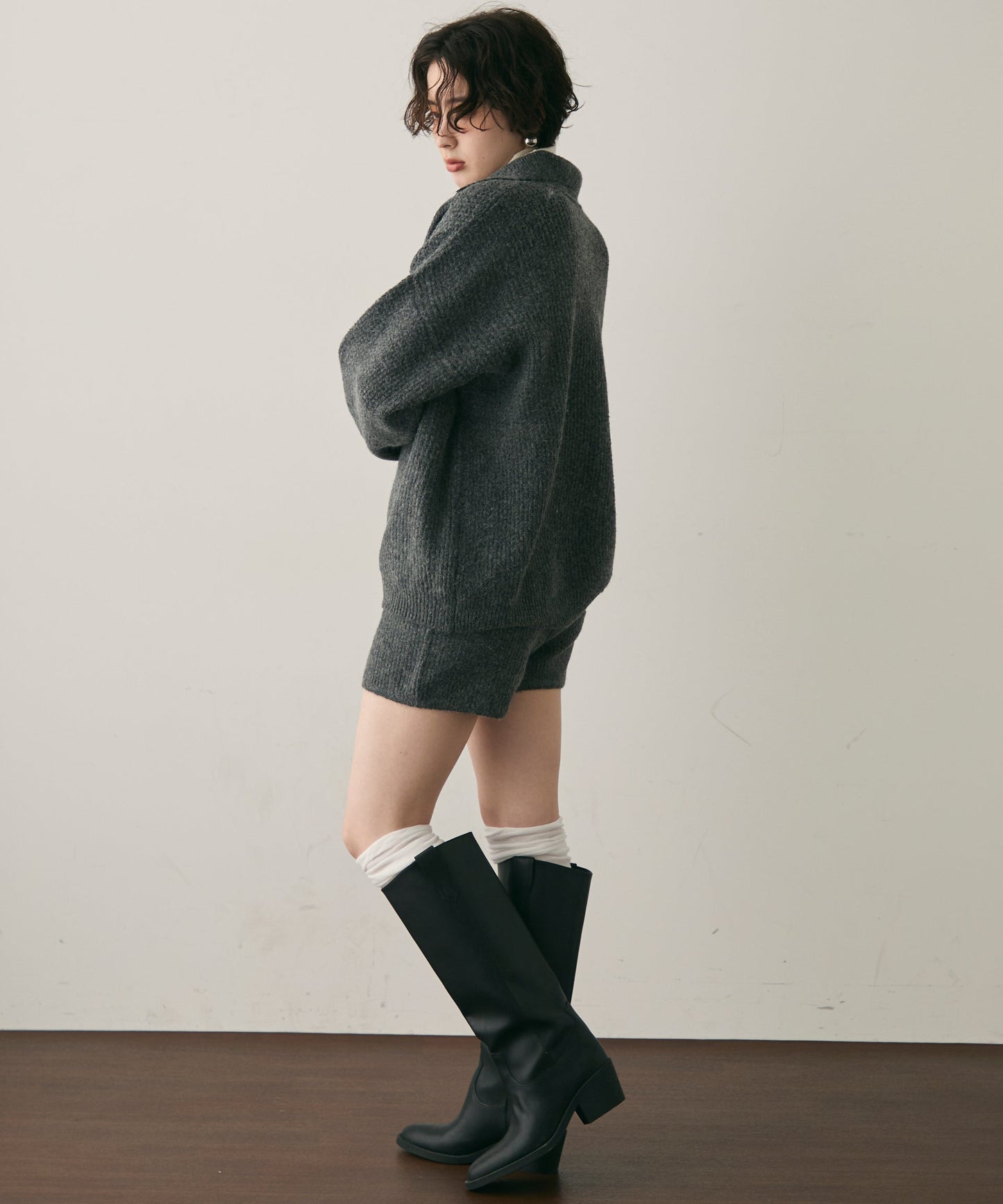 ニットスキッパー＋ショートパンツセットアップ