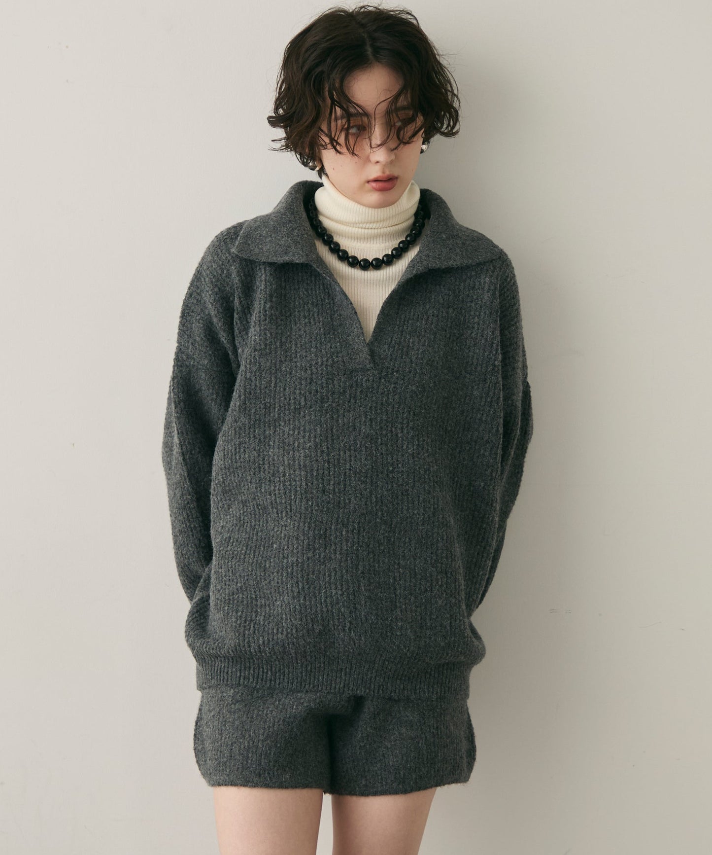 ニットスキッパー＋ショートパンツセットアップ