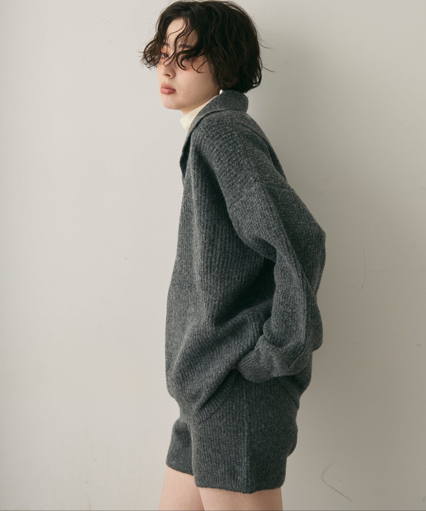 ニットスキッパー＋ショートパンツセットアップ