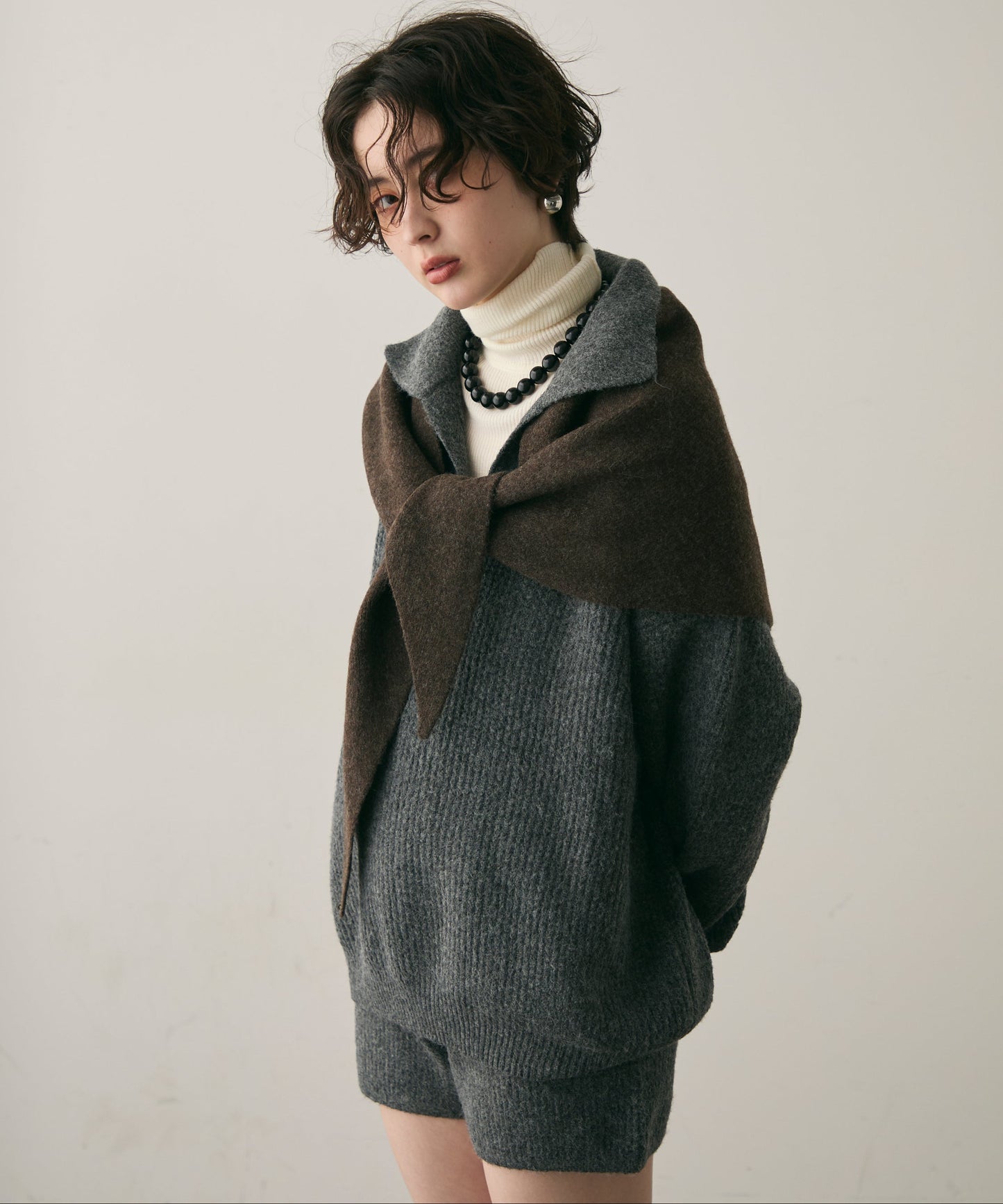 ニットスキッパー＋ショートパンツセットアップ