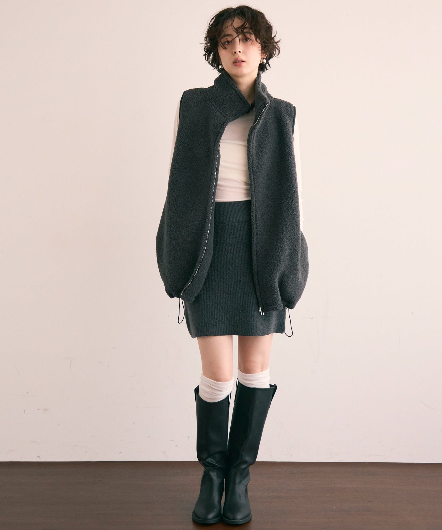 ニットミニスカート