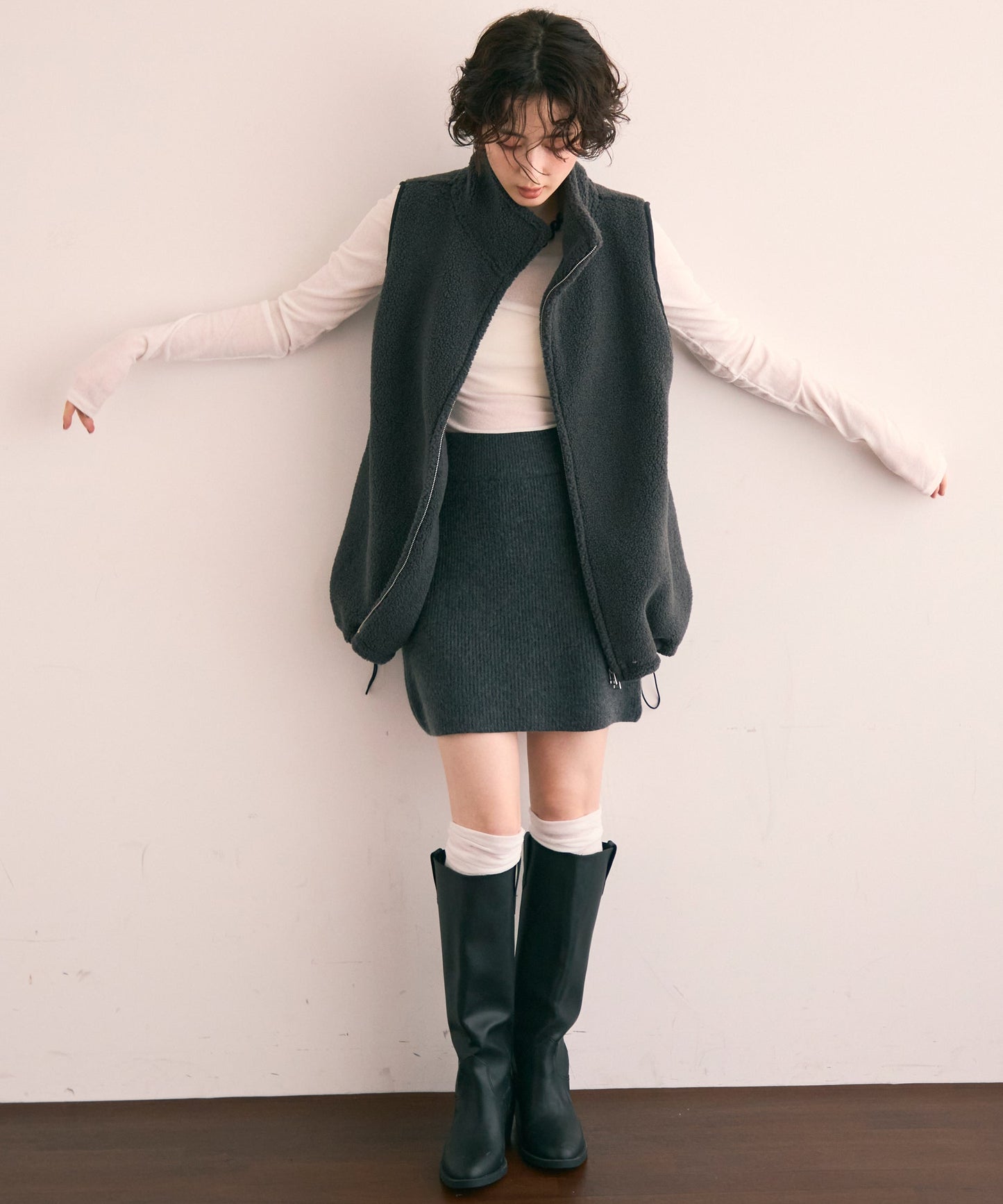 ニットミニスカート