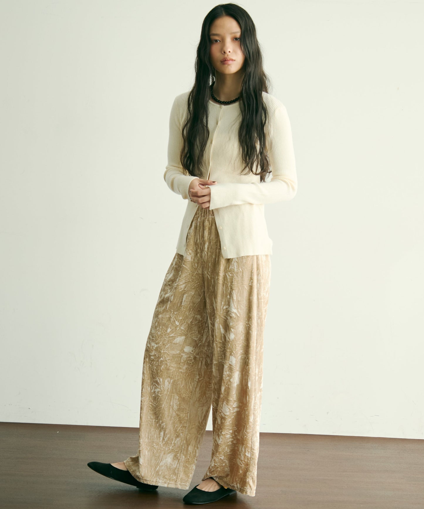 クラッシュベロアロングイージーパンツ