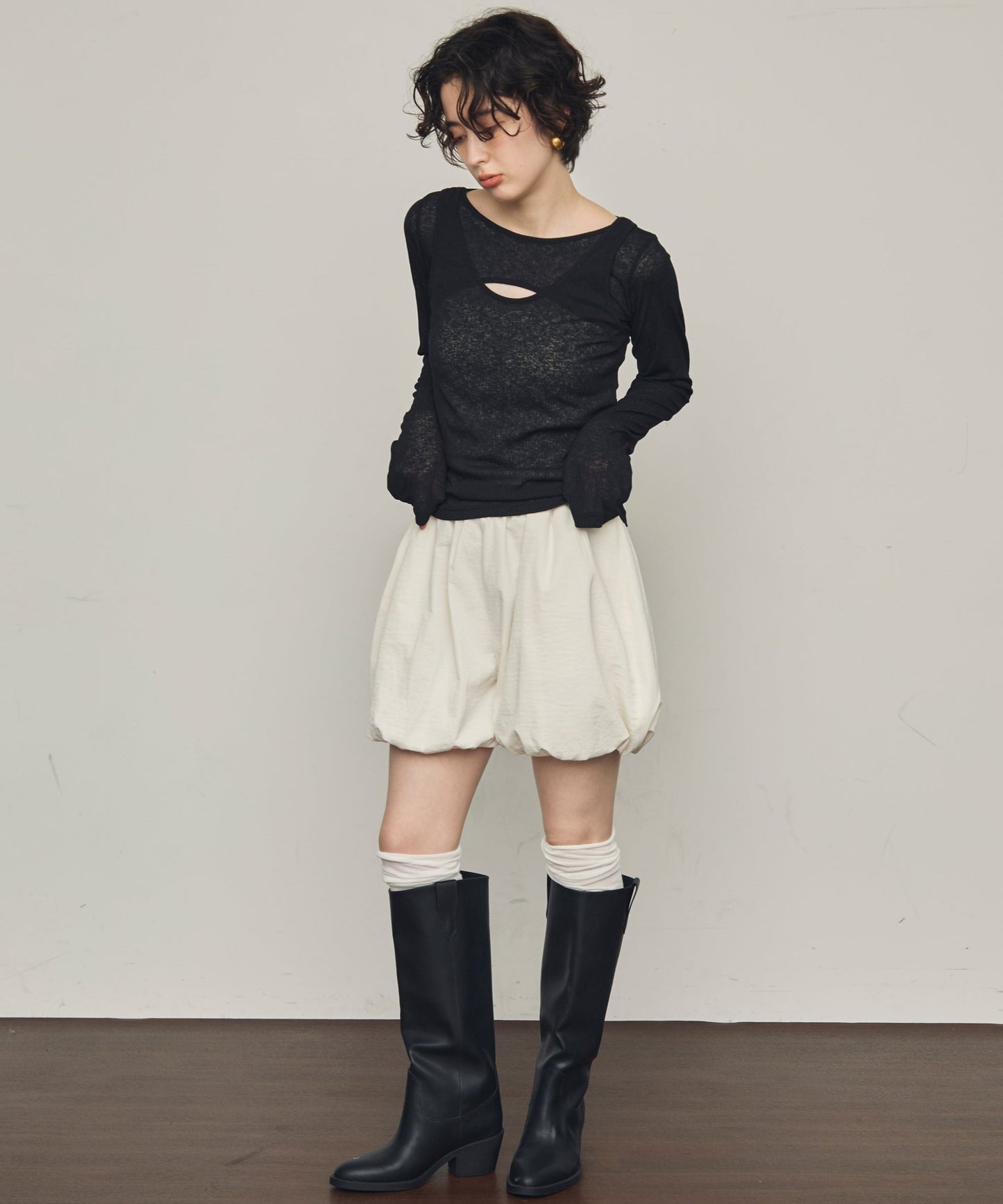 TPUワッシャーバルーンミニパンツ