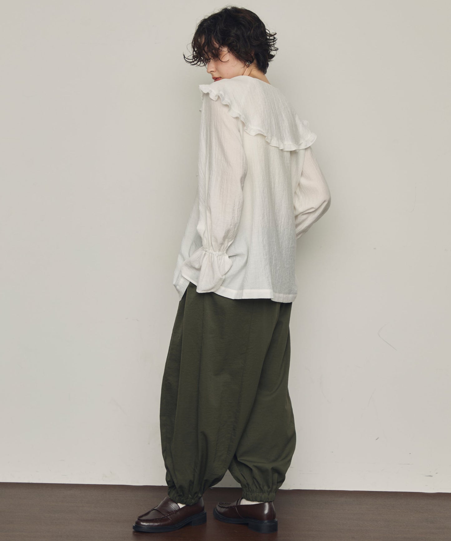 TPUワッシャーバルーンロングパンツ
