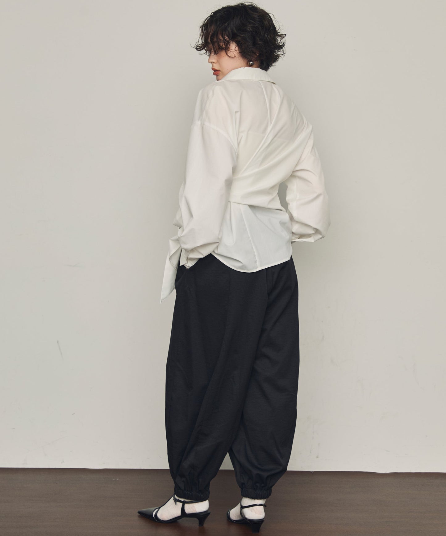 TPUワッシャーバルーンロングパンツ