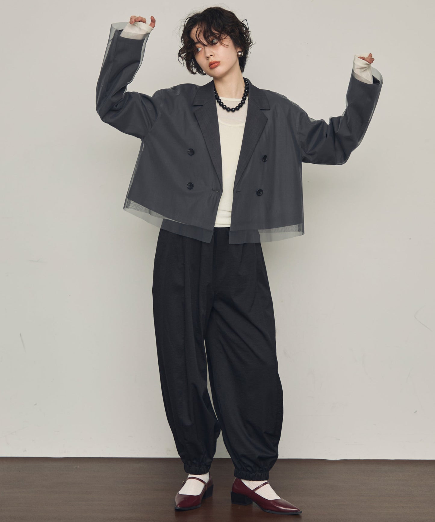 TPUワッシャーバルーンロングパンツ
