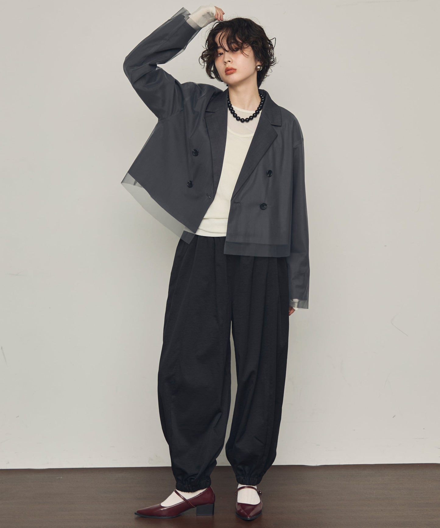 TPUワッシャーバルーンロングパンツ