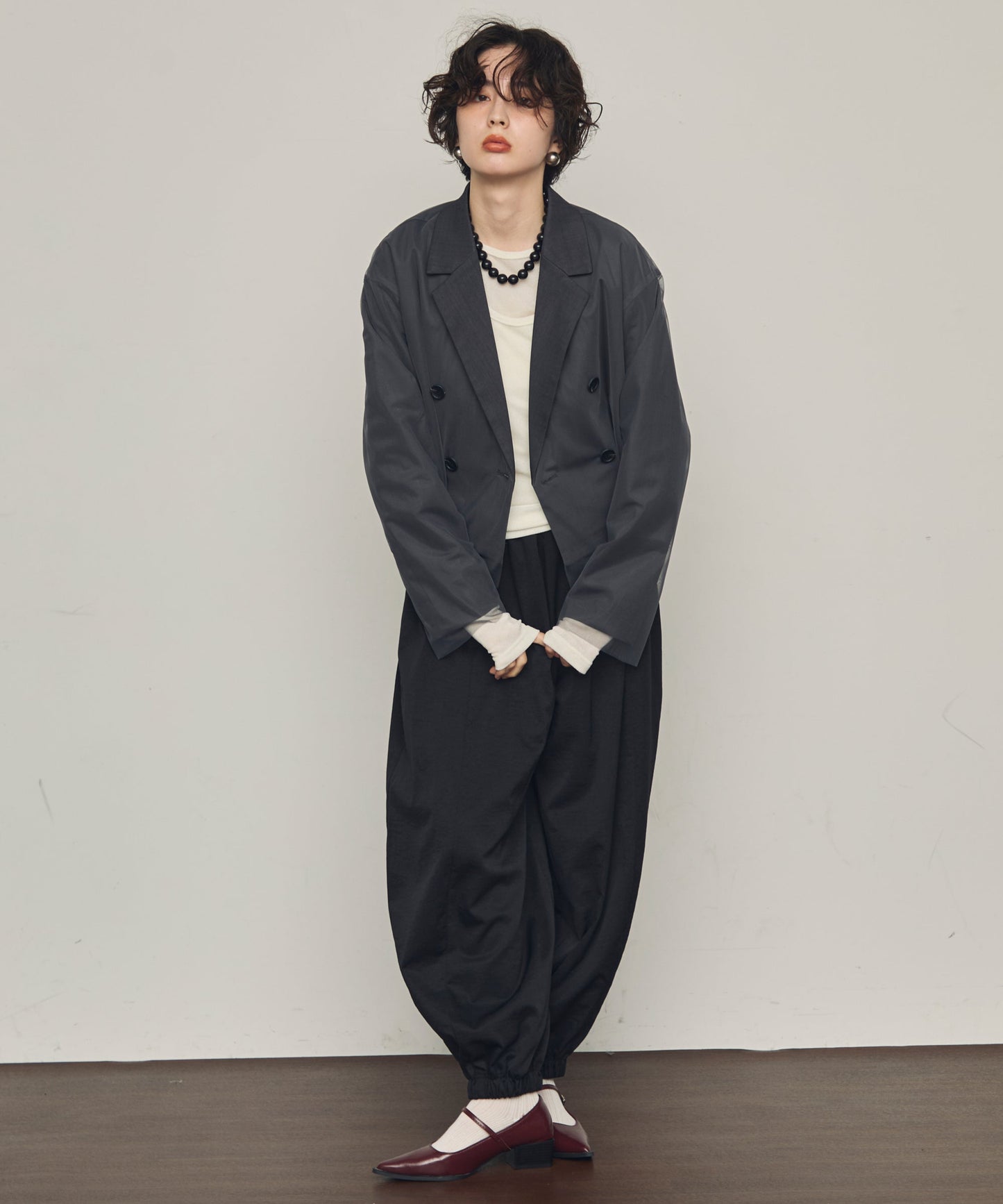 TPUワッシャーバルーンロングパンツ
