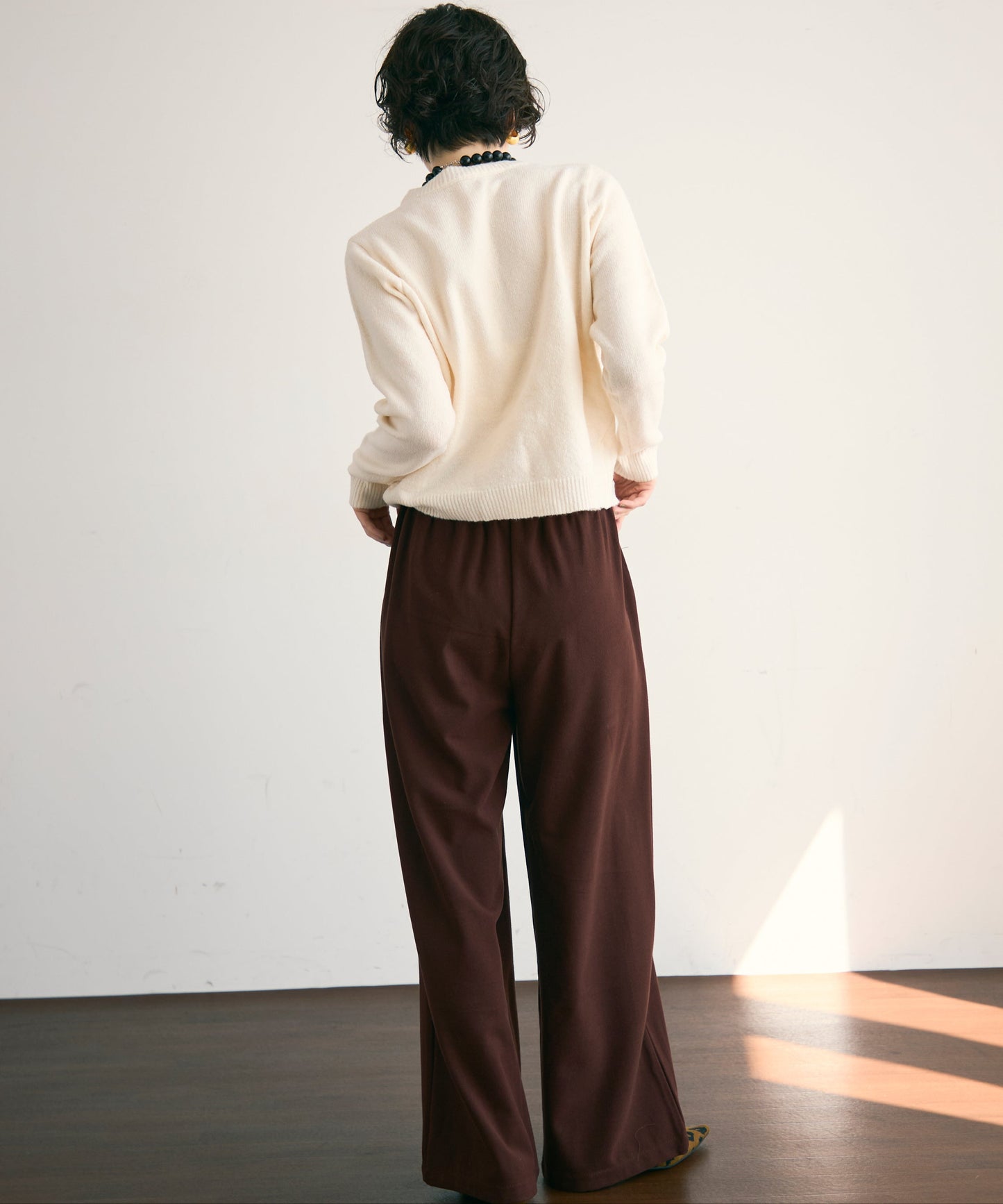 起毛ドロストパンツ