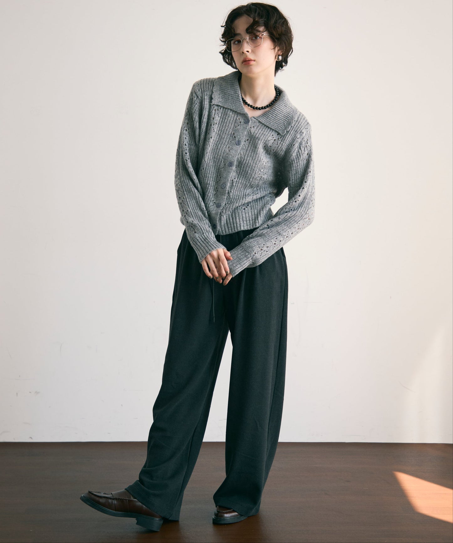 起毛ドロストパンツ