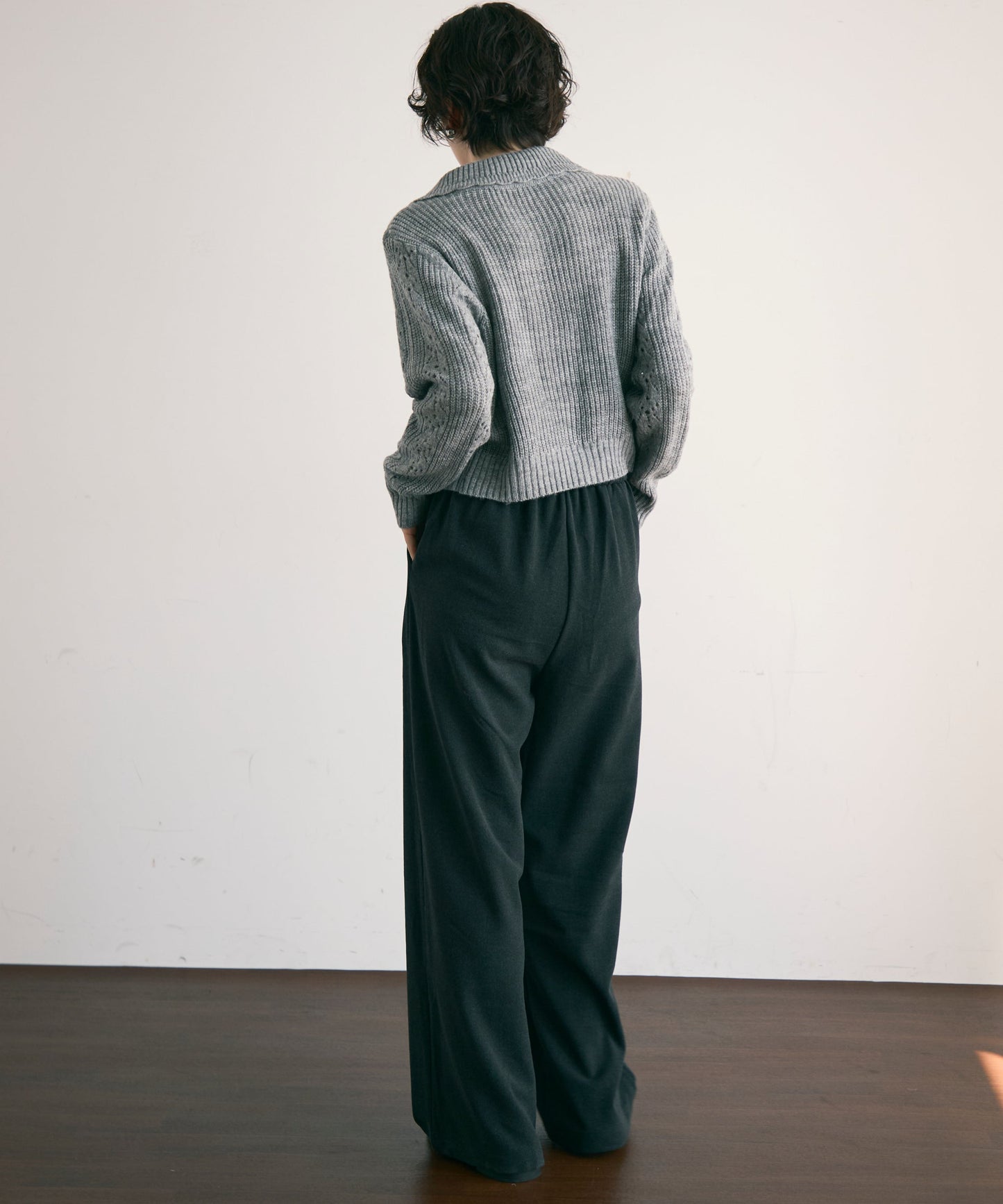 起毛ドロストパンツ