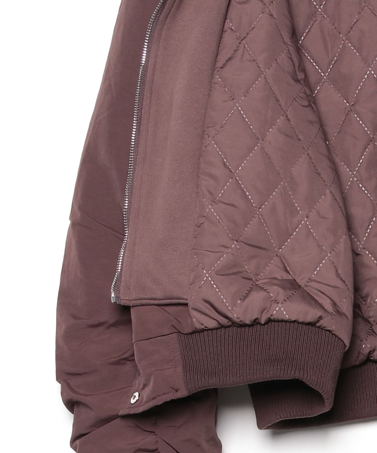 フェイクレイヤードフーデッドボンバージャケット