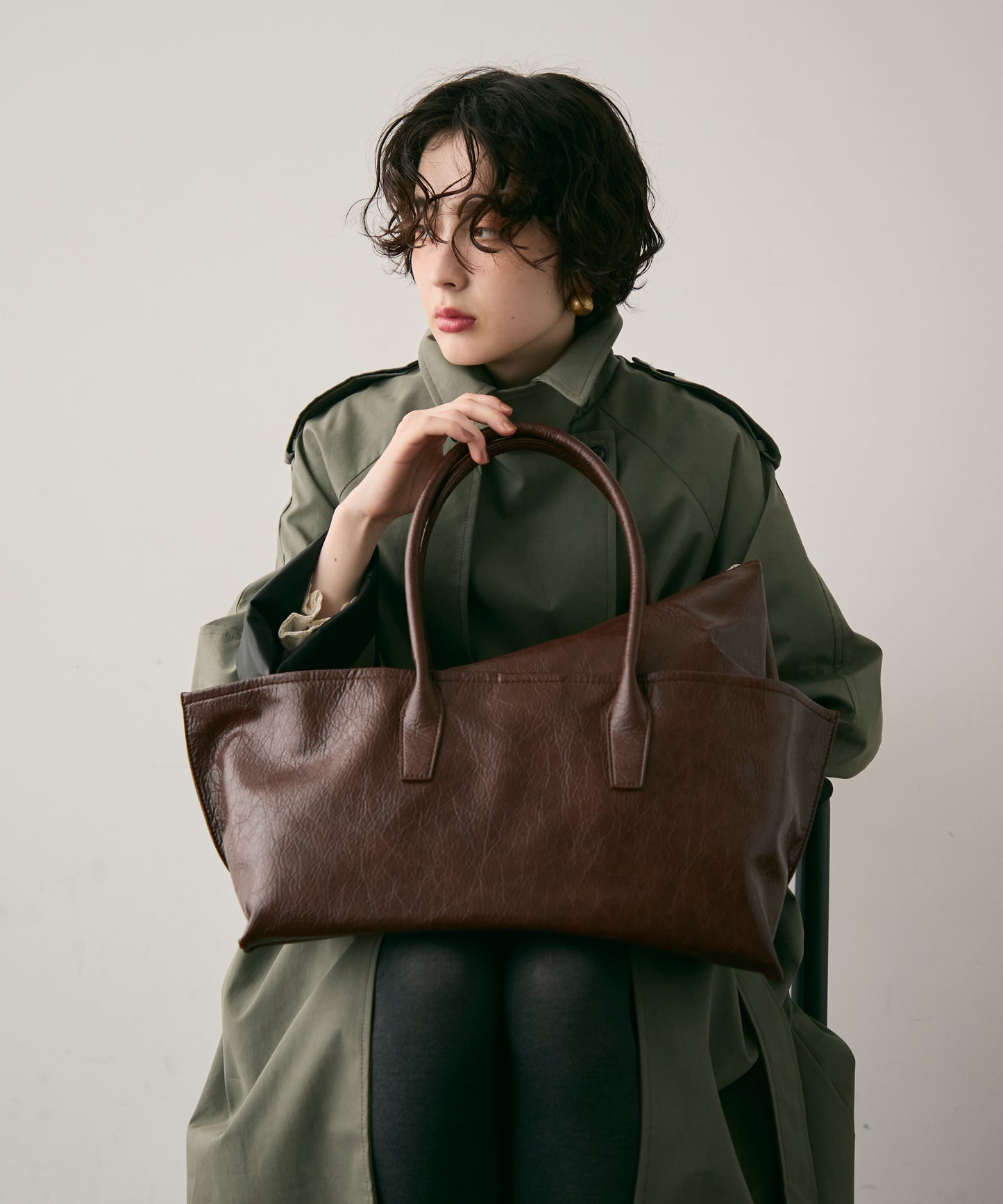 ビーガンレザー2WAYビックBAG
