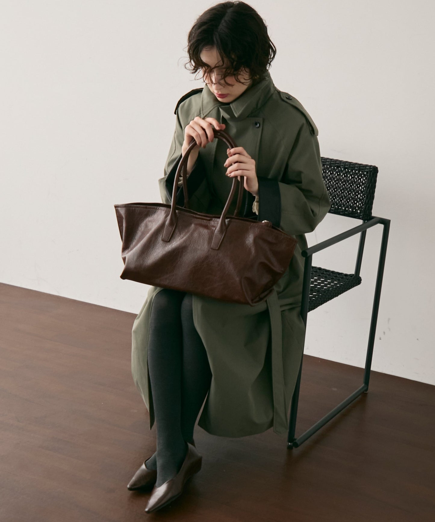 ビーガンレザー2WAYビックBAG