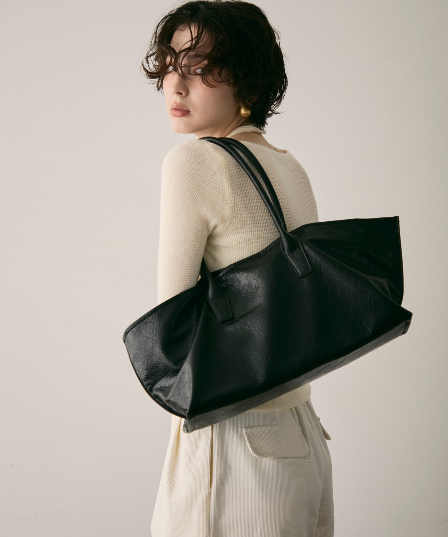 ビーガンレザー2WAYビックBAG